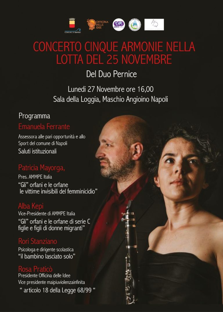 Comunicato stampa concerto “Cinque armonie nella lotta del 25 novembre”